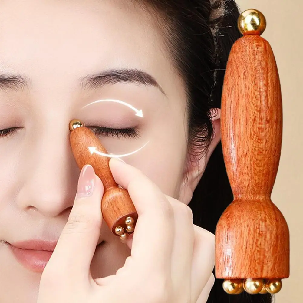 

Radiant Skin Savior Lymphatic Detox Face Massager Fades Wrinkles Firms and Eyes Natural Copper Wood Beauty Tool