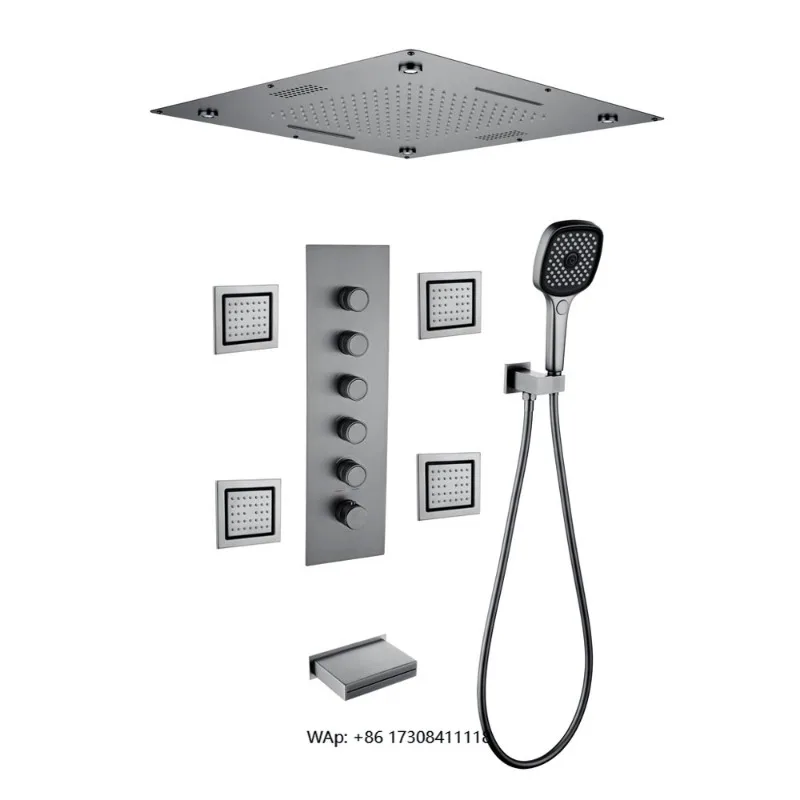 

Hot Sale Ceiling Installation Smart Waterfall Shower Set Concealed Thermostatic Bathroom Shower Mixer