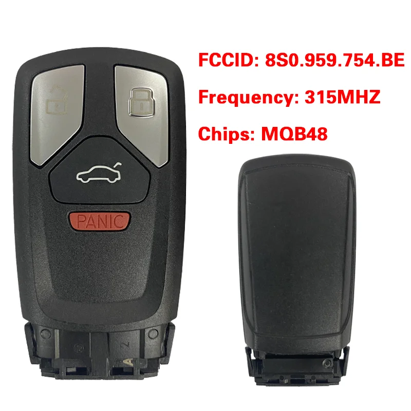 CN008098 Original MQB48 Chip For Audi Smart Car Key Model: FS14P7.1M FCC: 8S0 959754 BE 315MHZ Keyless Car Remote - Image 2