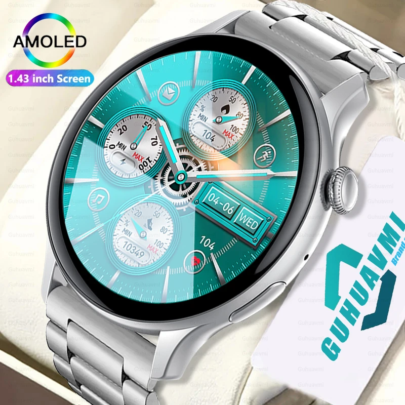 

2024 New AMOLED Smart Watch NFC Men AOD 466*466 HD Blood Pressure Sports Tracker HD Voice Calling Smartwatches Women For Xiaomi