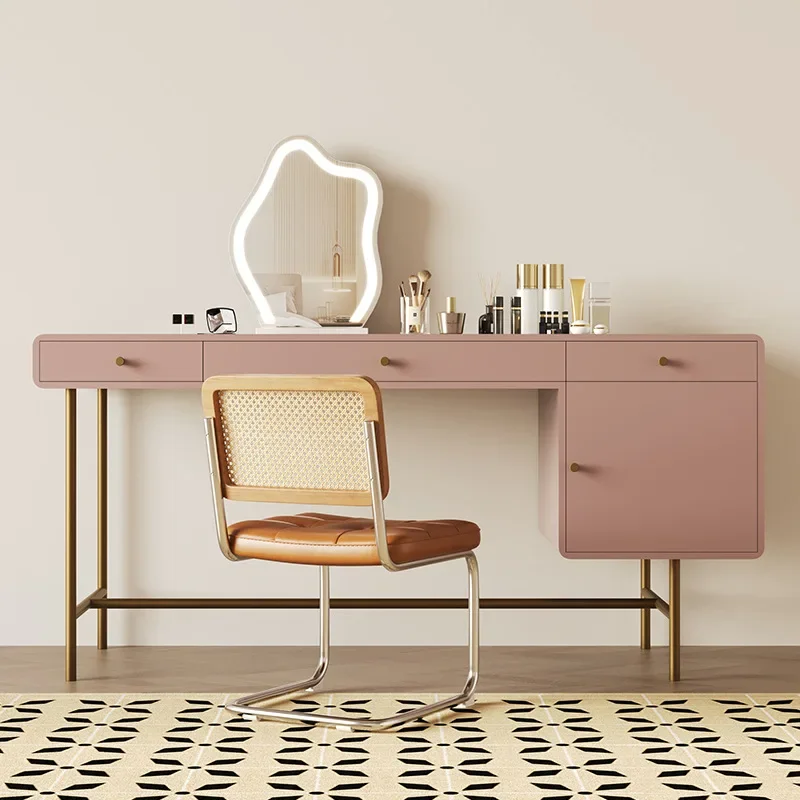 

Luxury Wooden Vanity Dresser Cute Nordic Minimal Mirrors Dressing Table Bedroom Design Coiffeuse De Chambre Bedroom Furniture