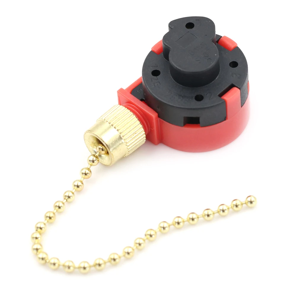 1PCS ZE-268S1 Switch Ceiling Fan Light Lamp Pull Chain Control Switches Red
