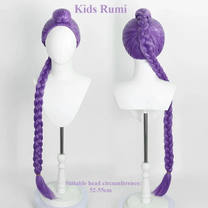 

Парик для косплея K-pop Hunters Rumi, детские парики для Хэллоуина, термостойкие парики из синтетического волокна, реквизит