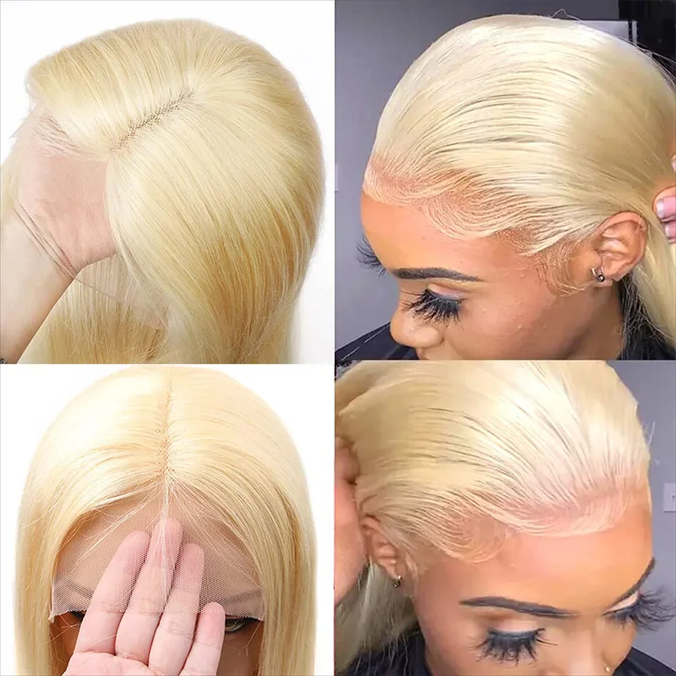 Cosdelu-peluca Frontal de encaje recto 613 Hd, peluca de cabello humano con encaje Frontal 13x6, color rubio brasileño, pelucas de encaje 13x4 para mujer