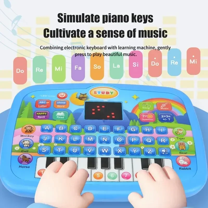 Montessori Educational Learning Machine Toys Electronic Study Game for Children Girls Boys Gift Birthday Presents Kids Tablet