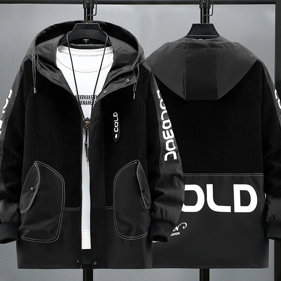 12XL Plus Size Jacket Men Spring Autumn Cargo Jackets Big Size 10XL 12XL Fashion Casual Patchwork Jacket Coat Male