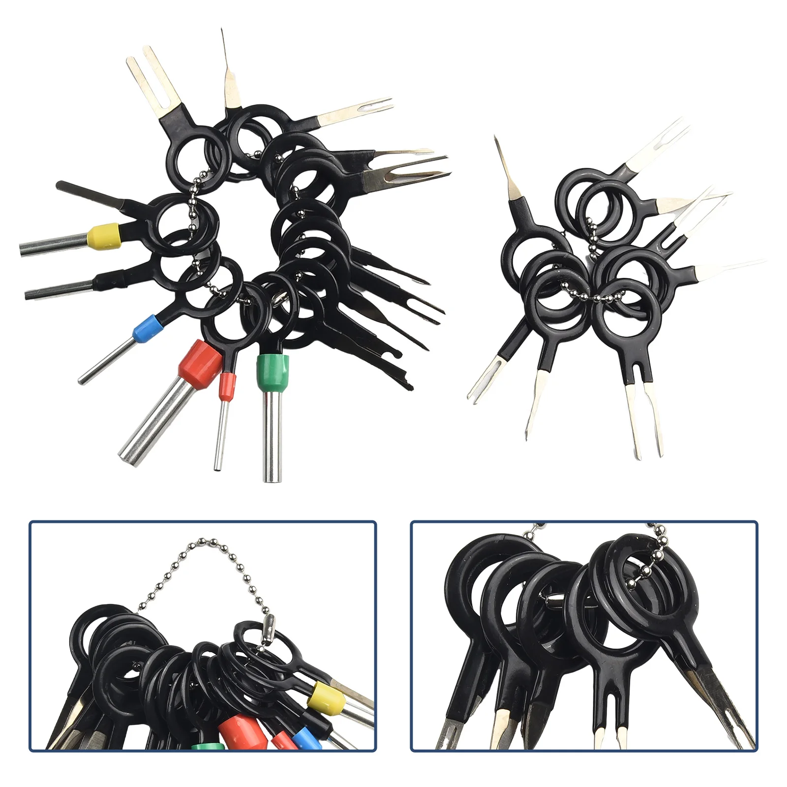 

26Pcs Car Terminal Removal Kit Auto Pin Wire Connector Extractor Electrical Plug Crimp Puller Repair Hand Tool