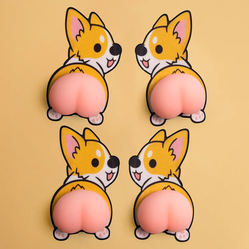 

Creative Door Stops Soft Rubber Pad Protect The Wall Self Adhesive Cartoon Animal Door Fender Sticker Car Door Anti-collision