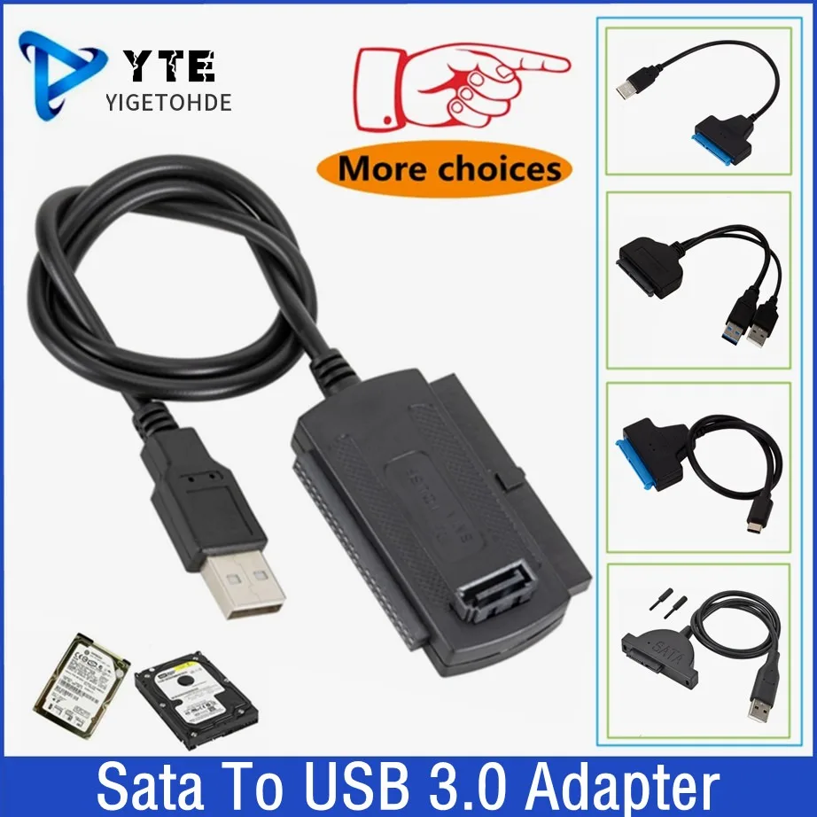 

YIGETOHDE SATA 3 Cable Sata To USB 3.0 Adapter UP To 6 Gbps Support 2.5 Inch External SSD HDD Hard Drive 22 Pin Sata III A25 2.0