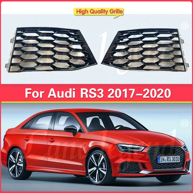 

Honeycomb Bumper Car Front Fog Light Grille Grill Cover for Audi A3L A3 RS3 2017 2018 2019 2020 Car Fog Light Lamp Grille Grill