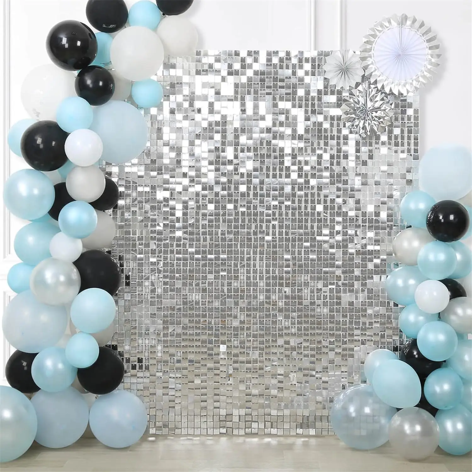 

Shimmer Wall Panel Backdrop Sequin Panel Backdrop 24 Panels Birthday Wedding Background Decoration Wall