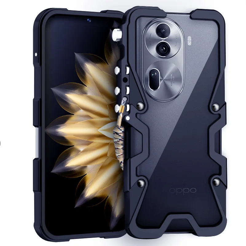 

Reno 11 10 Global Metal Aluminum Bumper Shockproof Back Case For Oppo Reno 11 / 10 Pro Global Aluminum Cases Cover Bumper Coque