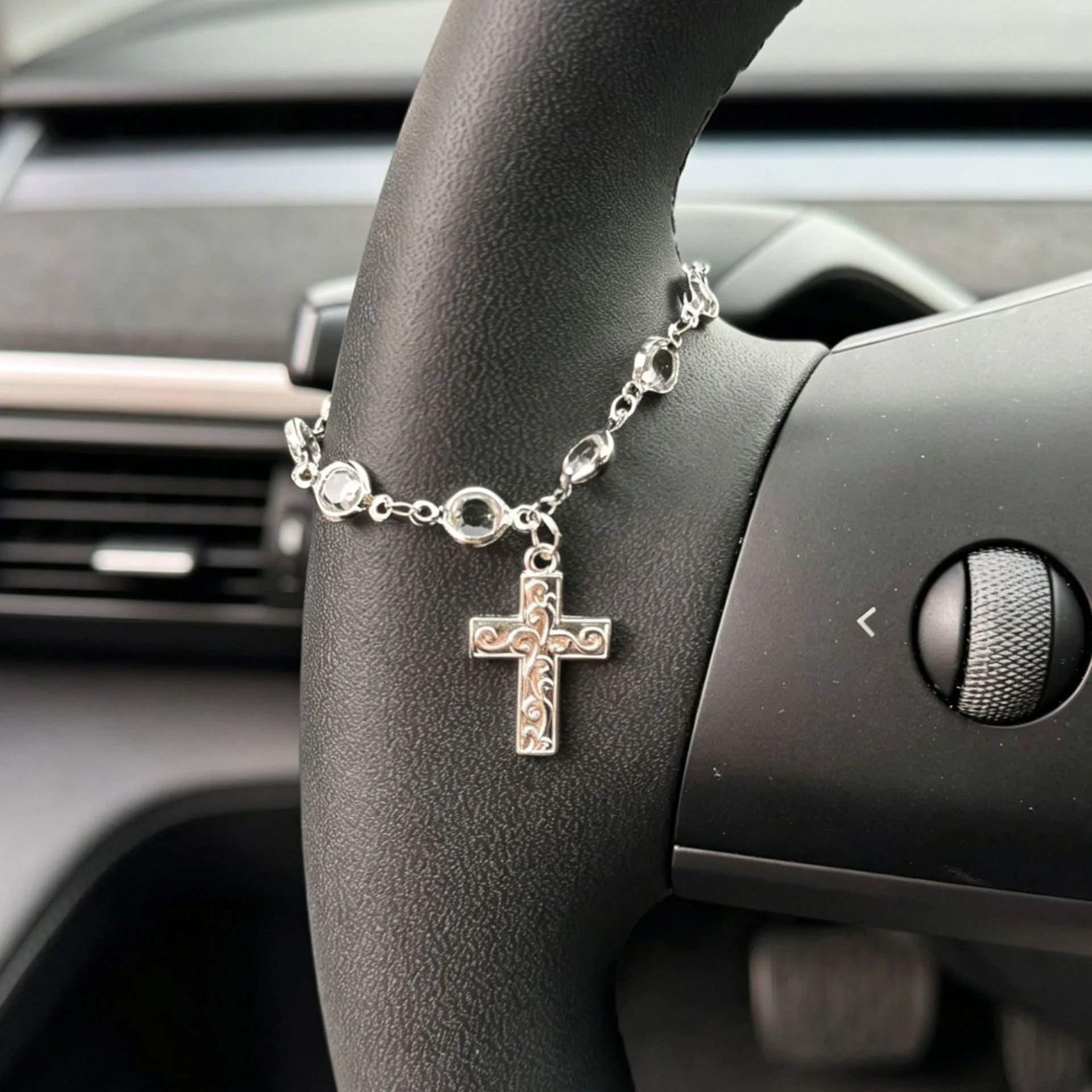 Dashboard Decorative Pendant Cross Car Pendant, Vintage Star Heart Pendant, Car Accessories