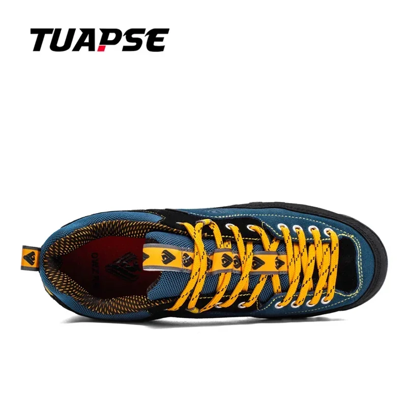 TUAPSE Waterproof Lace-Up Hiking Shoes Mountain Climbing Shoes Outdoor Hiking Boots Trekking Sport Sneakers Men Hunting Trekking