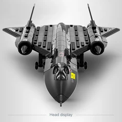 SR-71 Blackbird Reconnaissance Aircraft Building Blocks Small Particle Military Fighter Model Assembly Bricks Toy Kids Block Toy