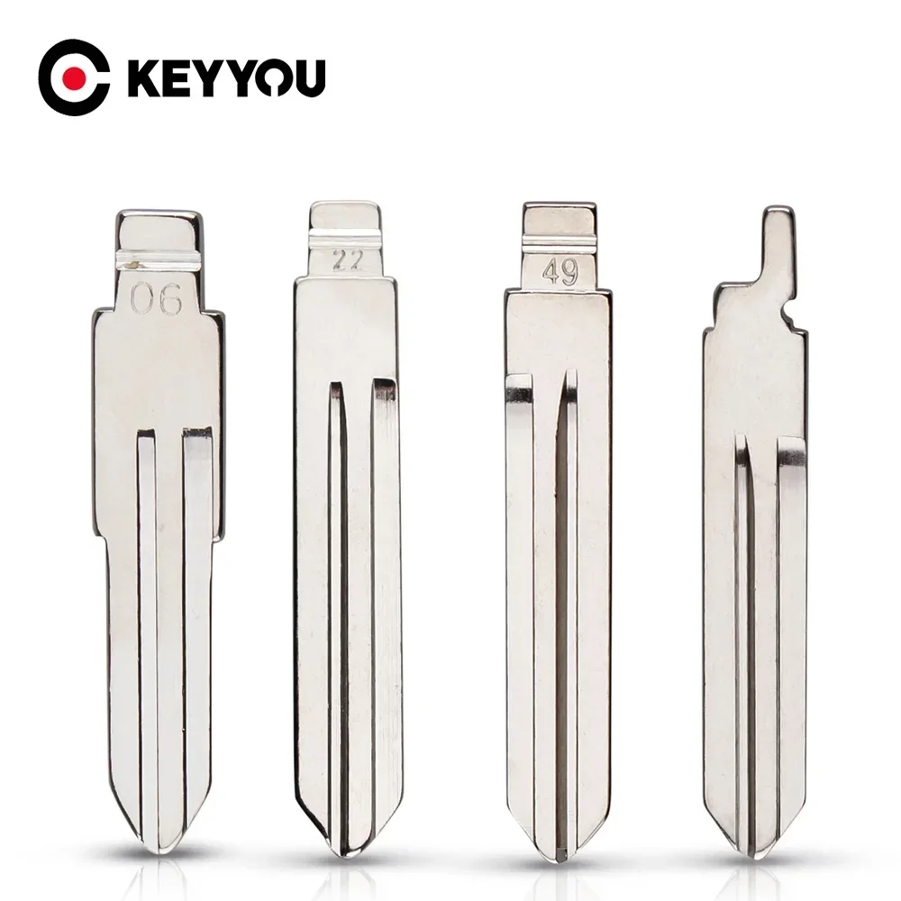 KEYYOU 2PCS For Nissan A32 A33 Tiida Sylphy Teana Livina Sunny X-Trail Gennis Flip KD Remote Key Blade NSN14 #06 #22 #48 #49