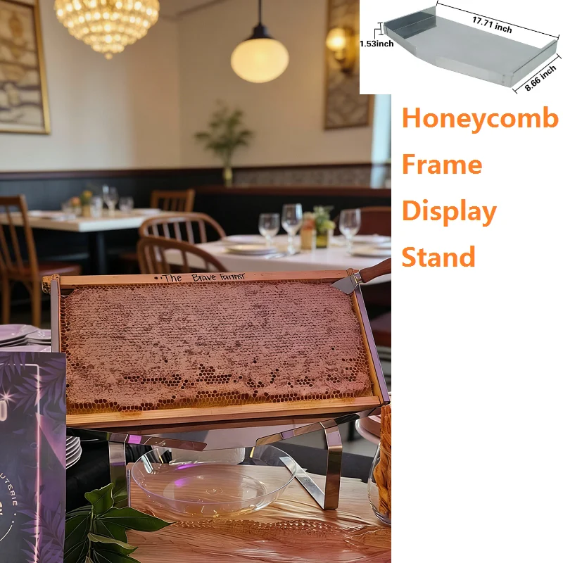 

Honeycomb Frame Display Stand Stainless Steel Honey Uncapping Holder Beehive Frame Uncapping Tray Honey Panel Beekeeping Tools