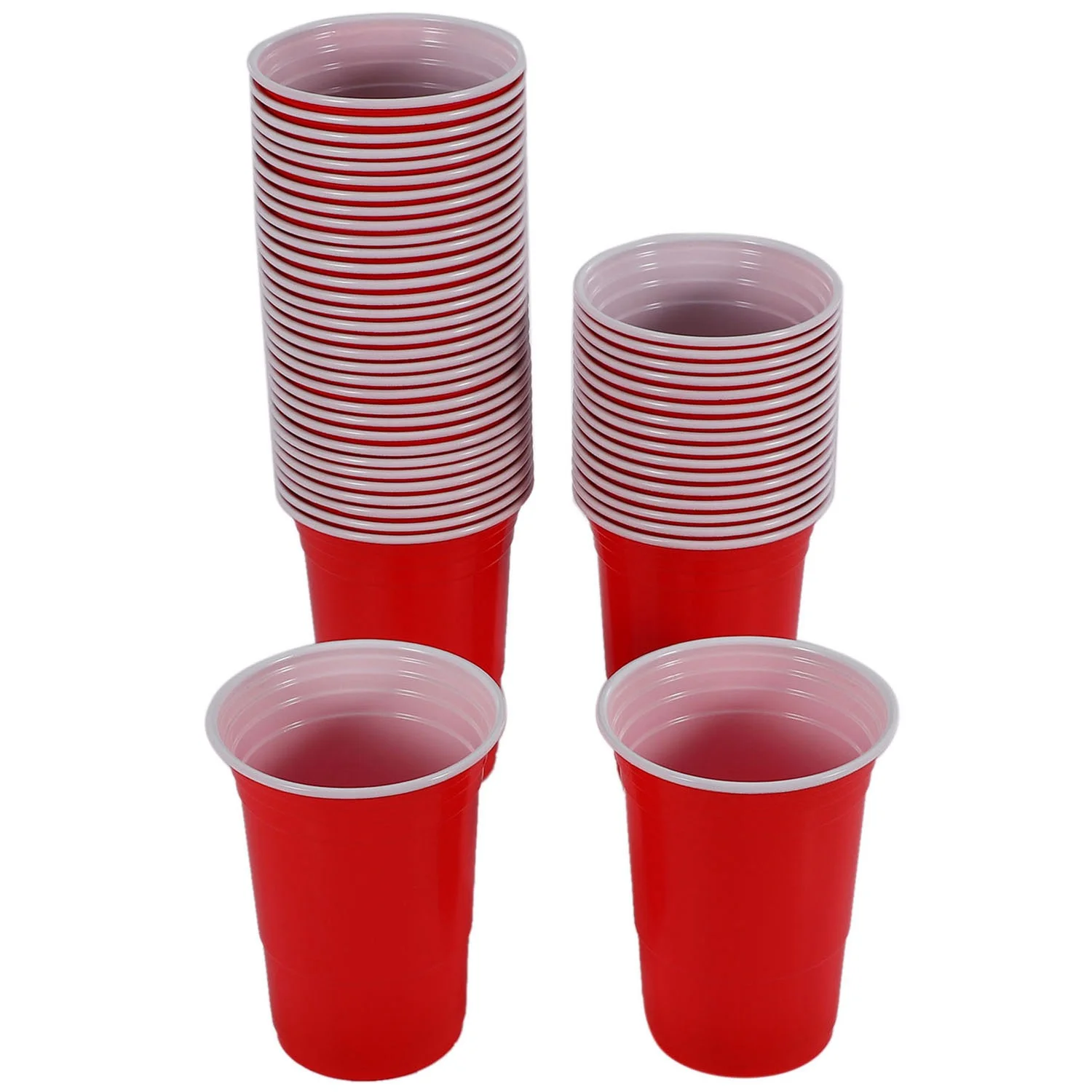 50Pcs/Set 450Ml Red Disposable Plastic Cup Party Cup Bar Restaurant Supplies for