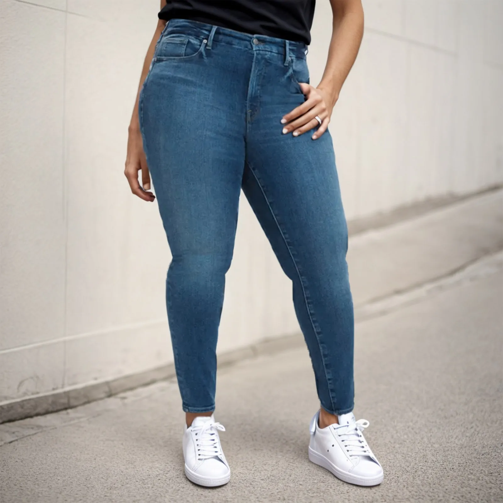Plus Size Thermal Winter Denim Leggings for Women