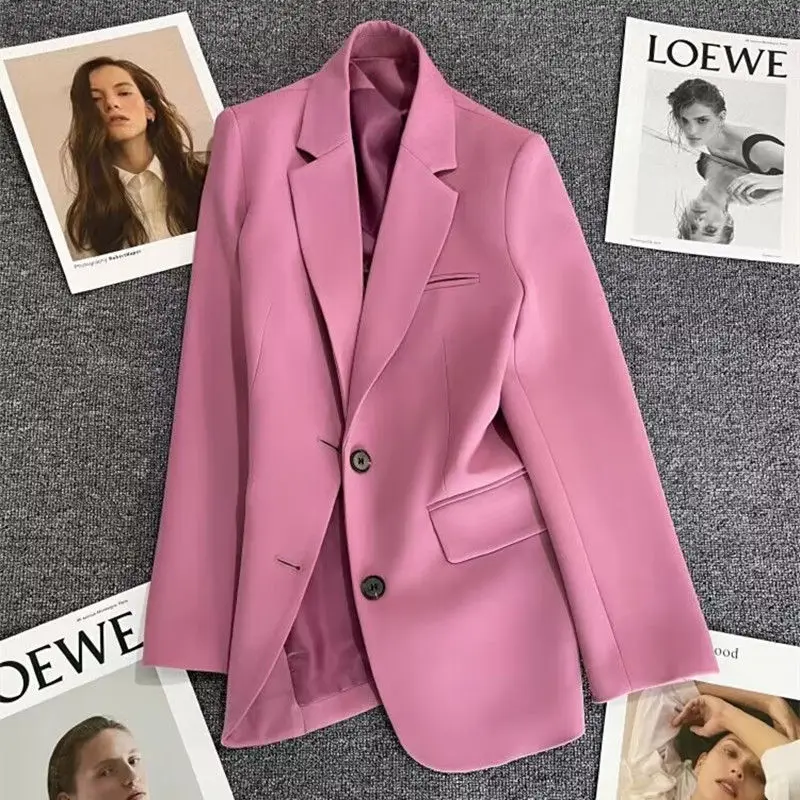 Female Coat High-end Suit Jacket for Women's Spring Autumn 2025 New Style Street Small Double Breasted Casual Suit Female Jacket