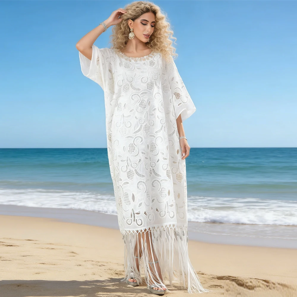 

Tassel Kaftan Eid Djellaba Muslim Women Maxi Dress Ramadan Dubai Abaya Turkey Caftan Marocain Femme Musulmane Vestidos Jalabiya