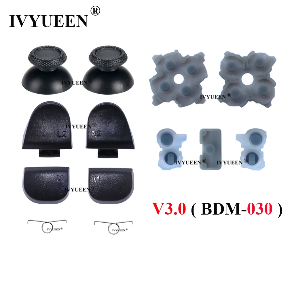 IVYUEEN for PlayStation 5 PS5 Controller L1 R1 L2 R2 Trigger Buttons Analog Stick Conductive Rubber Repair for Dualsense V2 V3