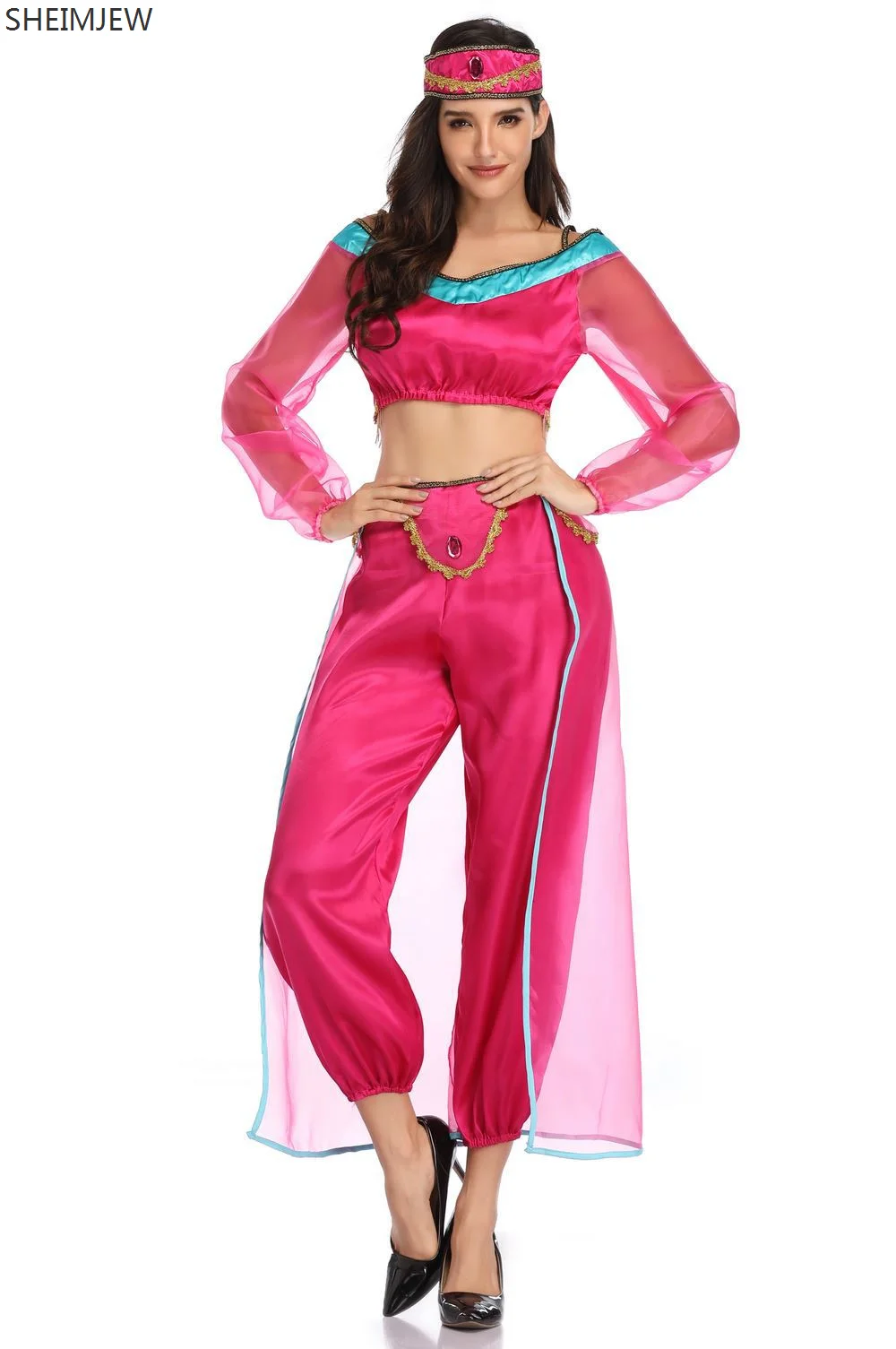 

Sexy Aladdin Magic Lamp Princess Dresses Halloween Cosplay Costumes Festival Party Indian Dancer Outfits Theme Carnival Dress Up