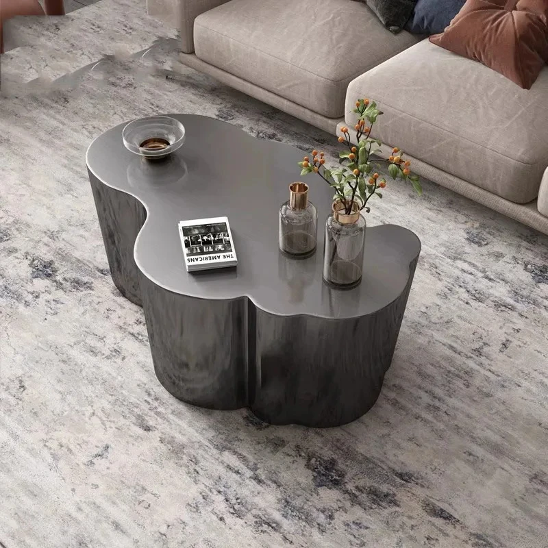 

Metal Coffee Table Modern Bedroom Restaurant Natural Irregular Dining Table Nordic Meubles De Salon Lounge Furniture CX323MB