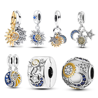 Original Charms 925 Silver Sun And Moon Charms Beads Fits 3mm Original Bracelet For Necklace Women Diy Jewelry Gifts Hot Sale