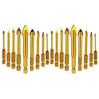 ABAH-18 Pcs. Tile Drill  Drill Set Of Glass Drill Bits Set Hexagon Tile Drill Set 3/4/5/6/8/10 / 12Mm