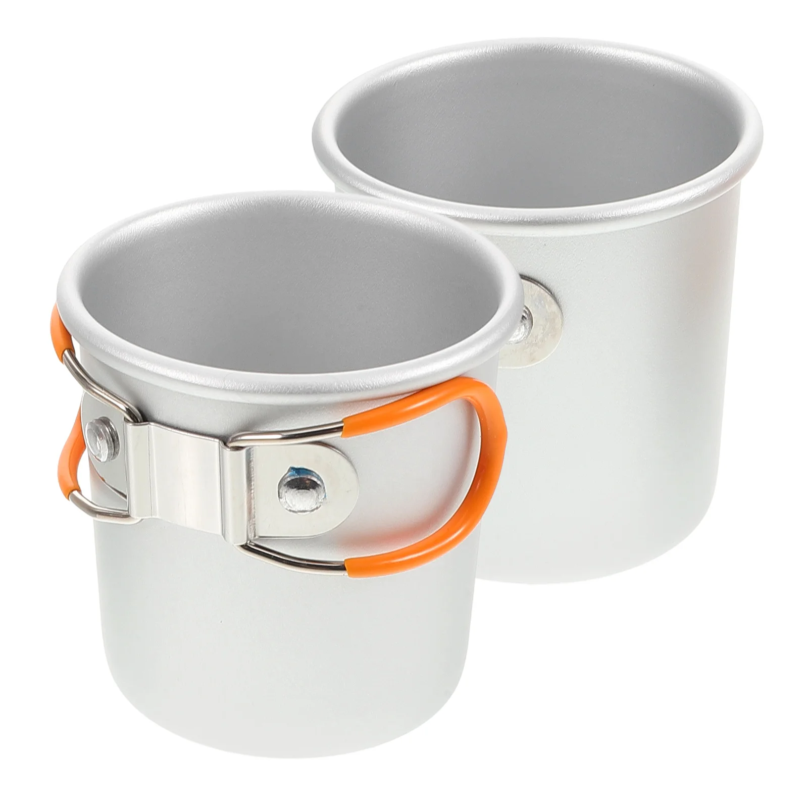 

2pcs Outdoor Folding Cup Lightweight Aluminum Alloy Portable Mug for Camping Coffee Picnic Travel Drinkware