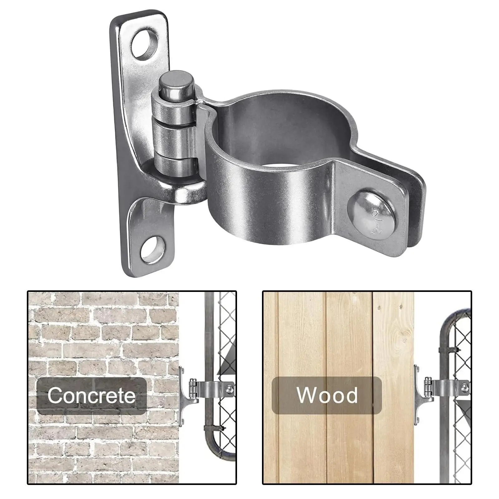 Wall Mount Hinge Reliable Chain Link Fence Hinge Door Hinges Stainless Steel Gate Hinges For Farms Wood Posts Concrete Walls