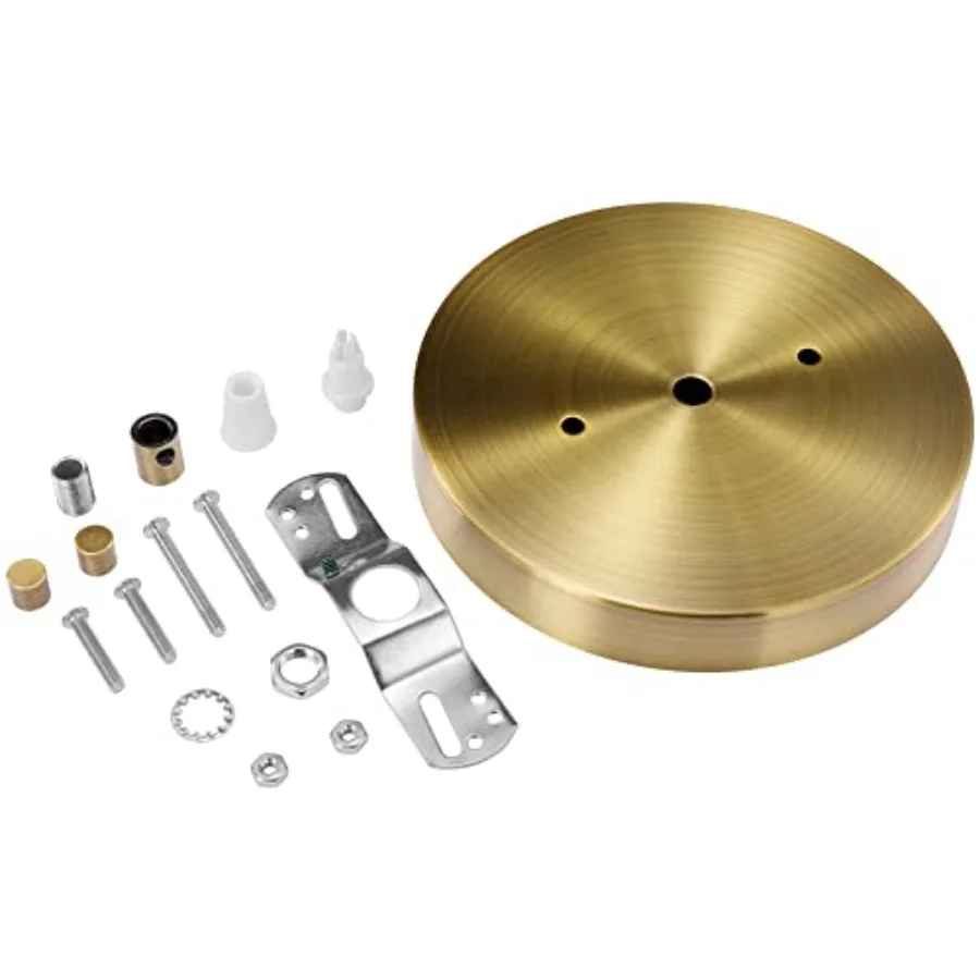 6 Inch Ceiling Lighting Canopy Kit Ceiling Plate Cover 3 Holes for Pendant Light and Chandelier with All Hardware Includes Loop