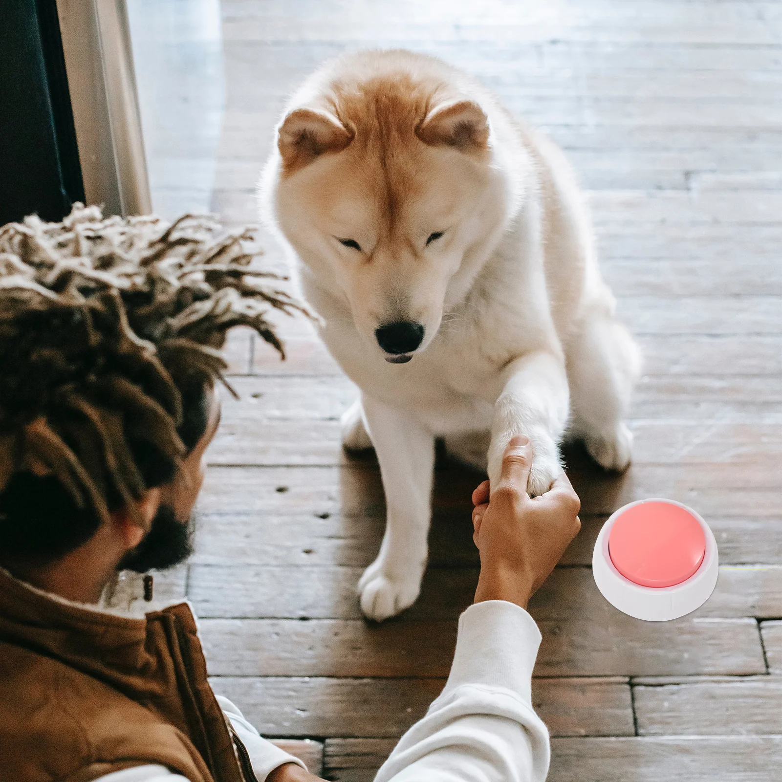 

Pet Voice Recording Button Dog Training Interactive Sound Device For Plastic Pets Plaything Communication Tool