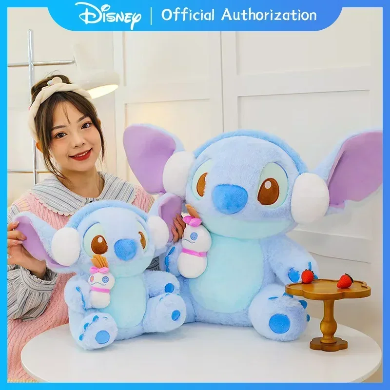 Disney Anime Stuffed Doll Lilo & Stitch Winter Limited Plush Toy 40CM-100CM Cartoon Souvenir Collection Kawaii Birthday Gift