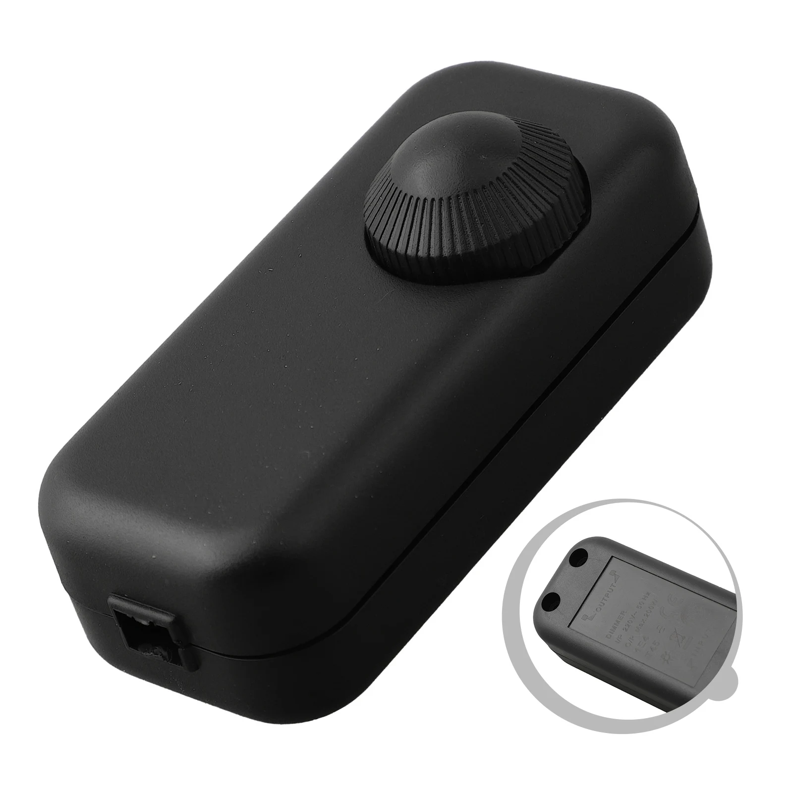 Inline LED Dimmer Switch Built-in Rotary ON/OFF And Knob Control Dimmer 2 Color Home Supplies Accessories 1pc 80*36*36mm