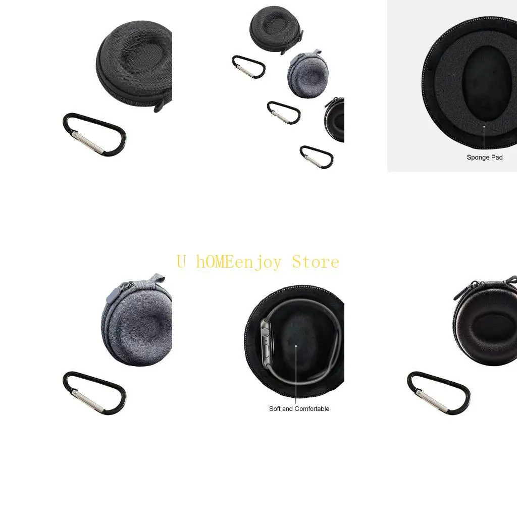 

B0KF Watch Travel Case with Zipper Single Watch Box for Storage Portable Watch Case