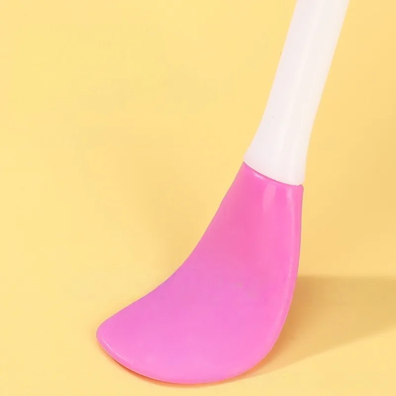 1/2 Uds cepillo facial espátula de loción de doble cabeza aplicador de mascarilla facial de silicona exfoliante de labios y espinillas cepillo de masaje cuidado de la piel