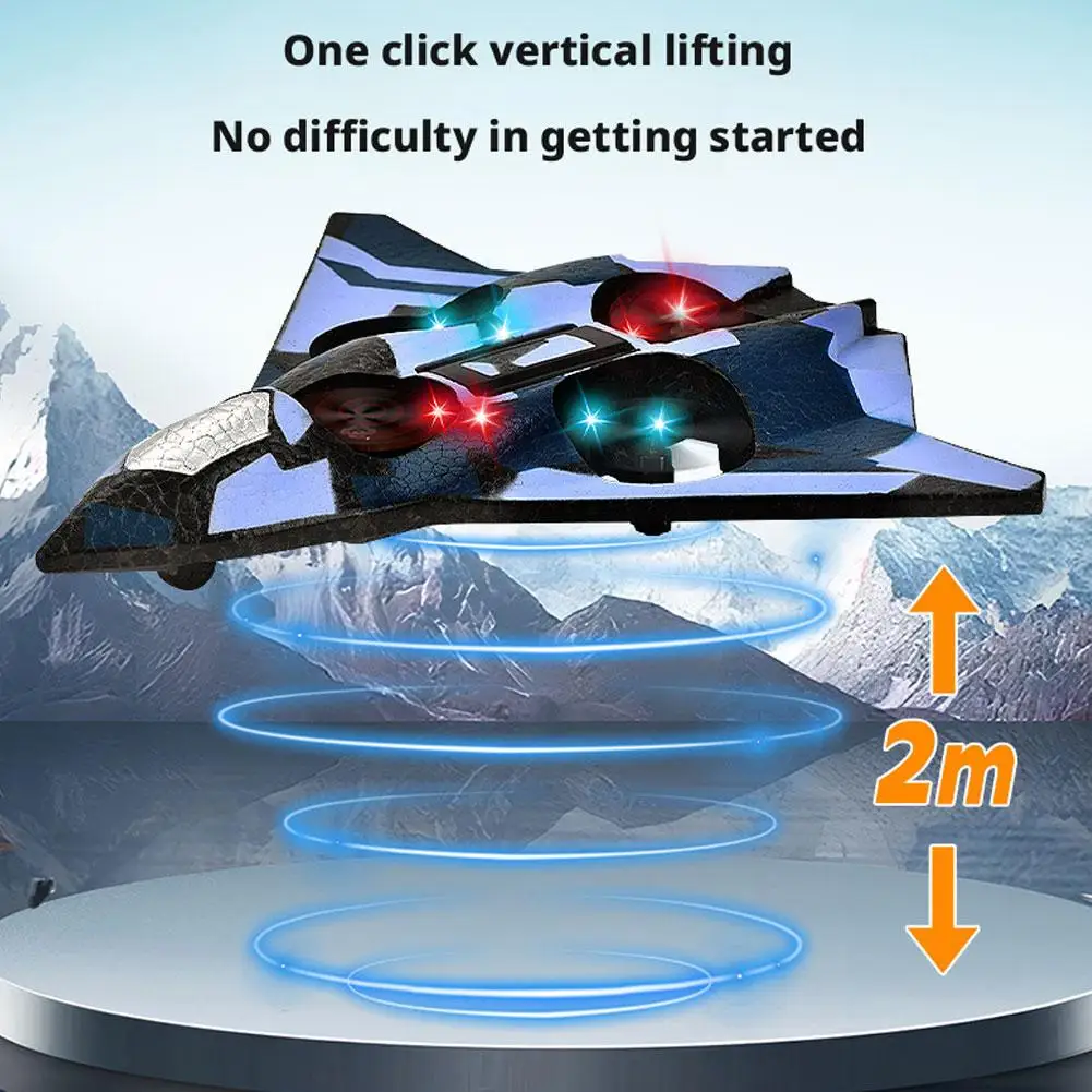 เฮลิคอปเตอร์บังคับวิทยุโฟม EPP แบบมีเซ็นเซอร์แรงโน้มถ่วง ชาร์จไฟได้ มีมอเตอร์สี่ตัว 2.4G พร้อมไฟ