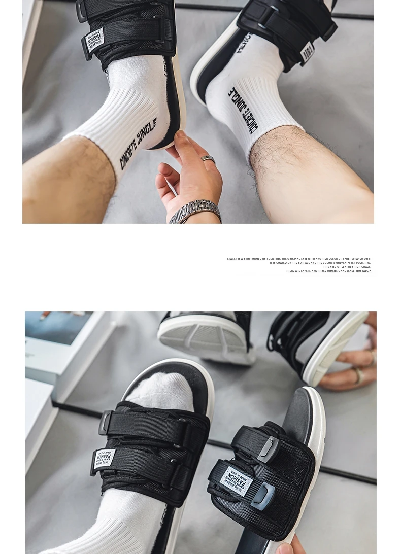 Herren Outdoor-Hausschuhe, für den Innenbereich, lässige Hausschuhe, rutschfest, weicher Boden, Hakenschlaufen-Hausschuhe, modische Strand-Sommersandalen, Flip-Flop – Detail 19
