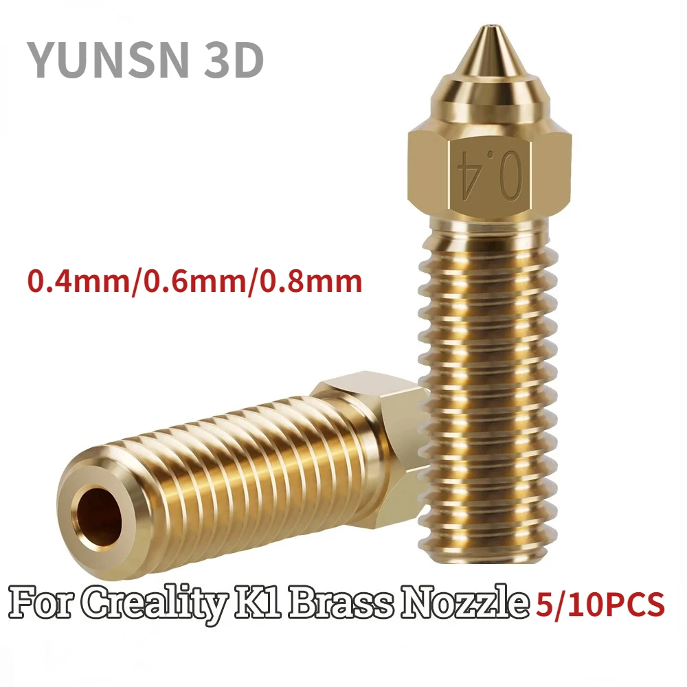 

5/10pcs High Quality Brass 3D Printer Nozzles for Creality Ender 3 V3 KE K1 / K1 MAX CR-M4 Nozzles 0.4/0.6/0.8mm