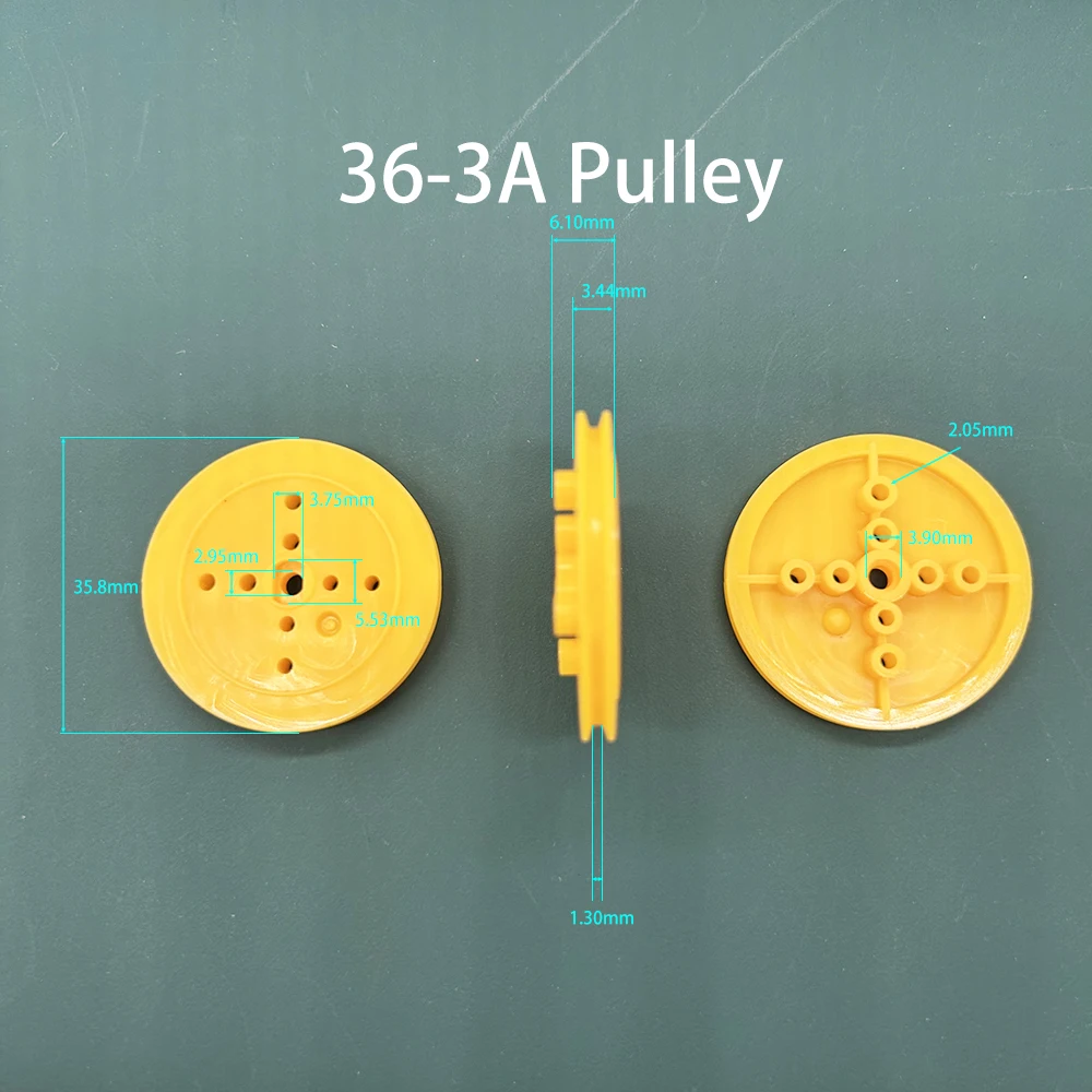 36-3A Pulley OD36MM Plastic Belt Wheels Toy Accessories Technology-made Parts TT-3mm Holes