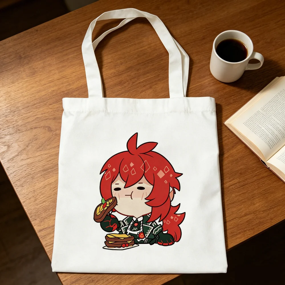 Genshin Impact tote bag y2k personnalisable canvas  einkaufstasche woman