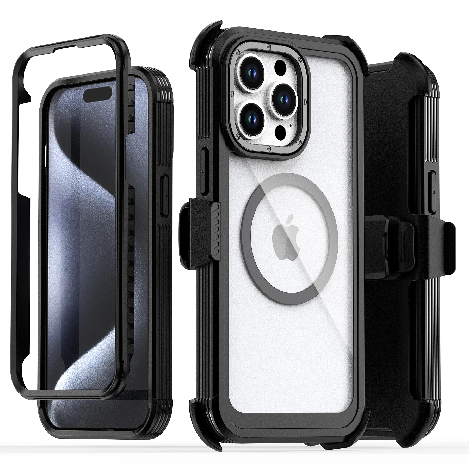 For Magsafe Magnetic Wireless Charging Case for IPhone 17 16 15 14 13 12 11 SE4 Plus Pro Max Black Cover