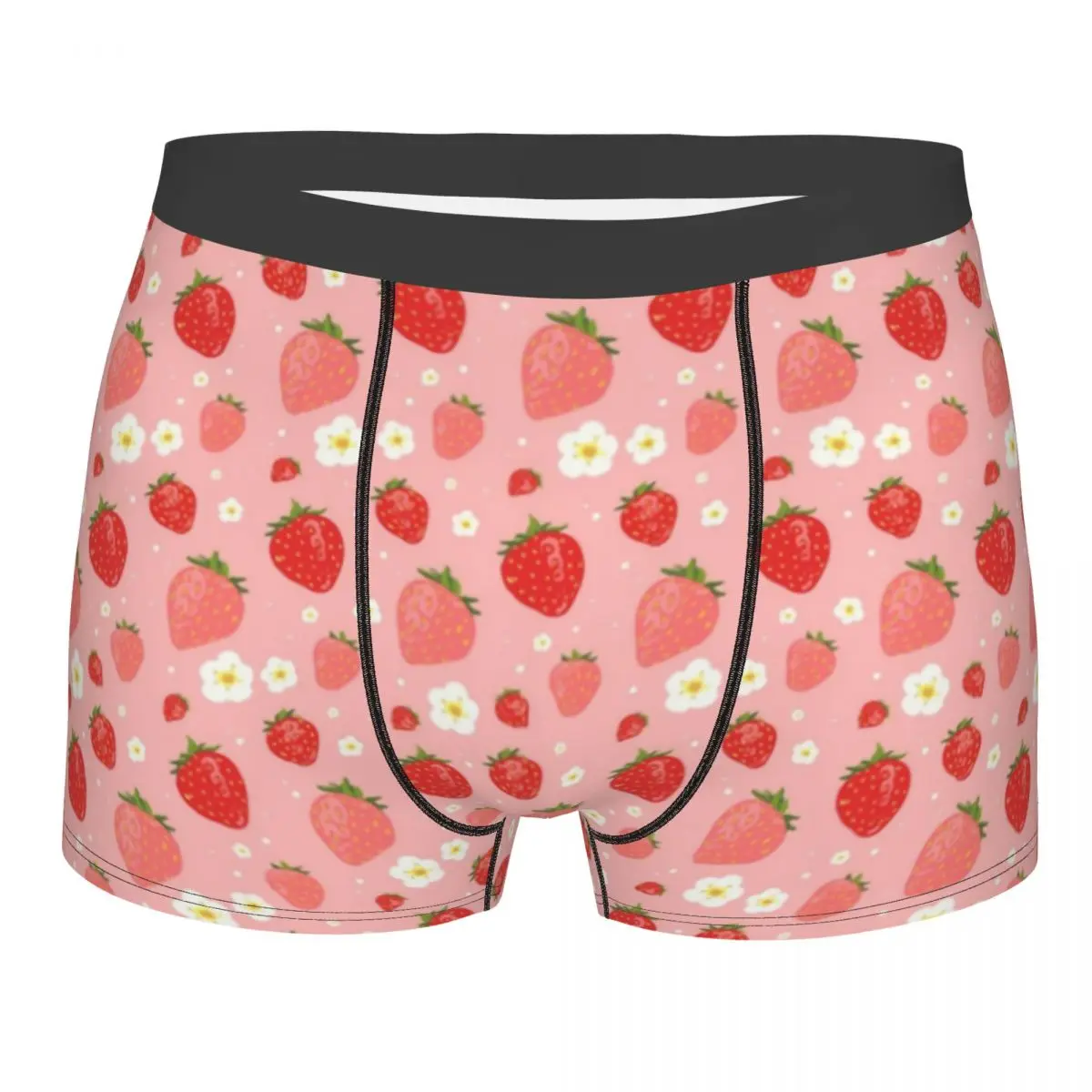 Strawberry Daydream Boxer Shorts Men 3D Printed Male Stretch Strawberries Pattern Underwear Panties Briefs