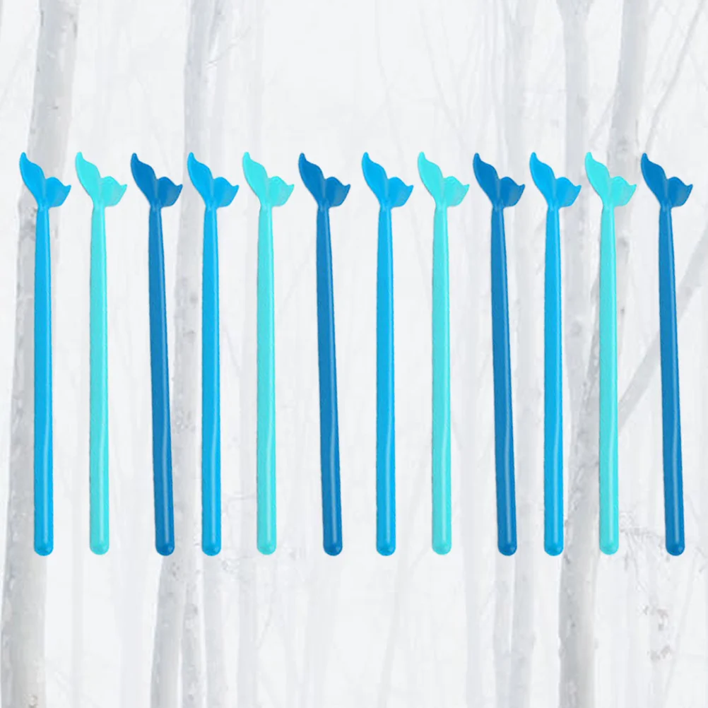 

12pcs Whale Tail Stirring Stick Hawaii Party Decor Coffee Cocktail Mixer Bar Tool For Banquet Drink Accessories