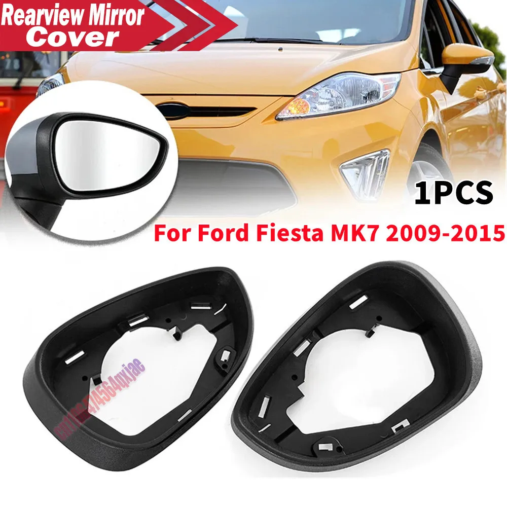 For Ford Fiesta MK7 2009-2017 Car Rearview Mirror Rain Eyebrow Protector Cover Rainproof Frame ABS Mirror Replacement Part