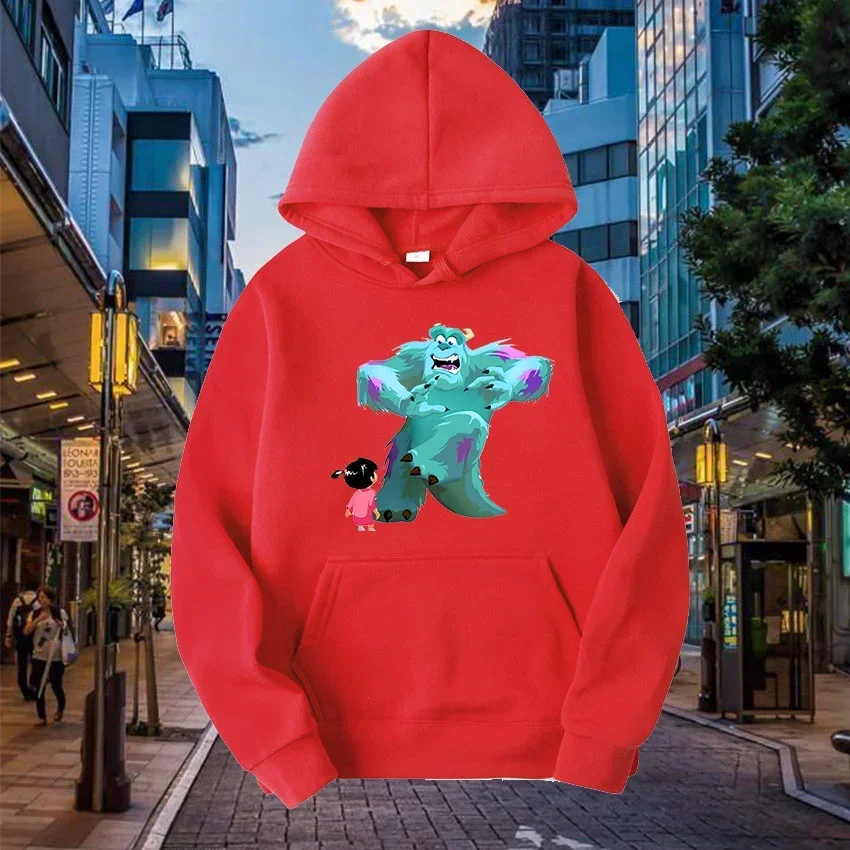 Men Hoodies Pocket Graphics Disney Monster University Sullivan Mike Long Sleeve Popular Daily Male Sweatshirts Autumn Winter