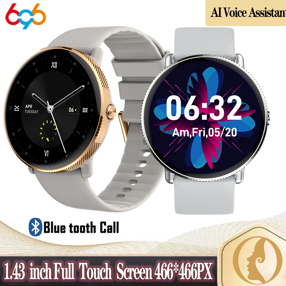 

Smart Watches Men Blue Tooth Call Multi Sports Mode 1.43inch HD Screen Heart Rate Health Waterproof Fitness Woman Smartwatch