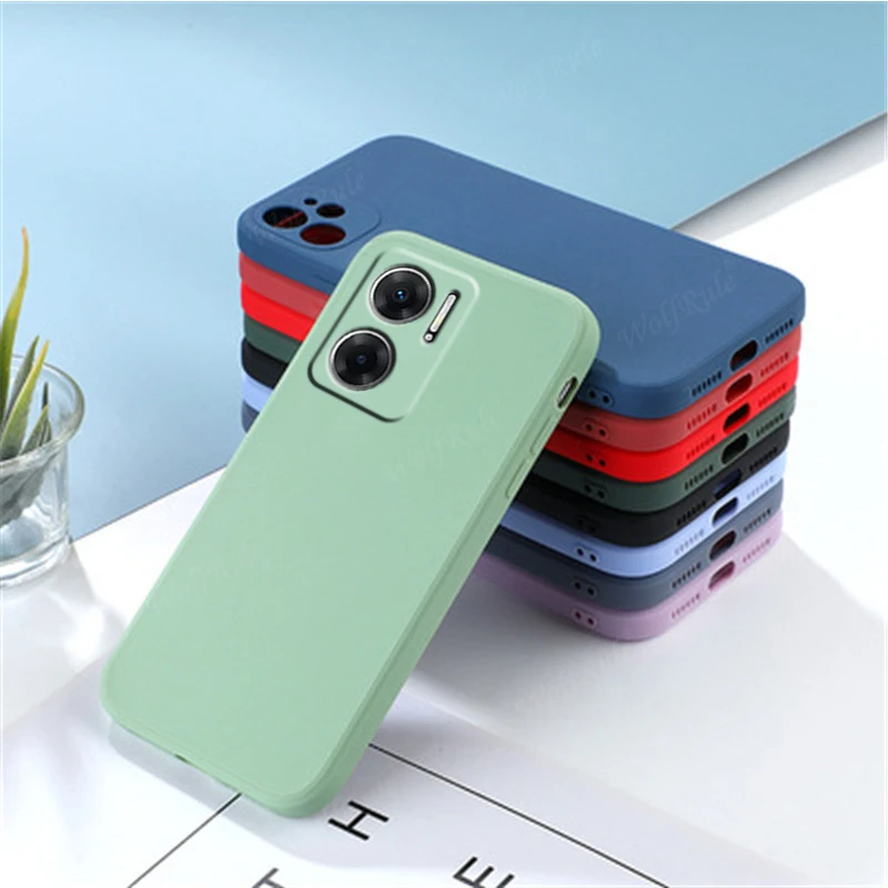 For Cover Xiaomi Redmi 10 5G Case For Redmi 10 5G Capas New Shockproof Silicone Liquid Back TPU Soft Case For Redmi 10 5G Fundas